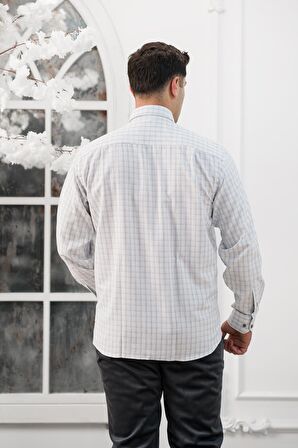 Advante Geniş Kesim Cepli Kareli Mevsimlik Kumaş Erkek Gömlek