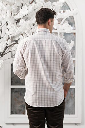 Advante Geniş Kesim Cepli Kareli Mevsimlik Kumaş Erkek Gömlek