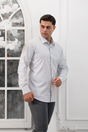 Advante Ekoseli Slimfit Uzun Kollu Erkek Gömlek