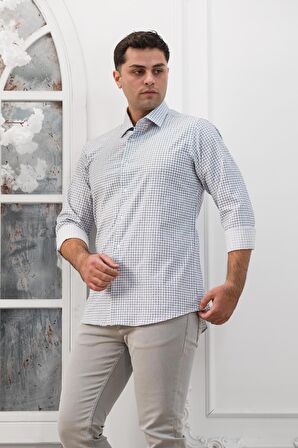 Advante Ekoseli Slimfit Uzun Kollu Erkek Gömlek