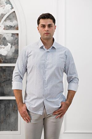 Advante Ekoseli Slimfit Uzun Kollu Erkek Gömlek
