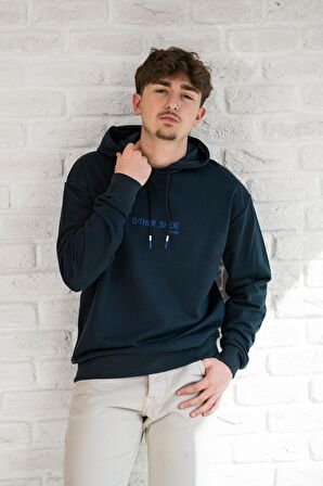 Kapşonlu Baskılı Regular Fit 2 İplik Erkek Sweatshirt