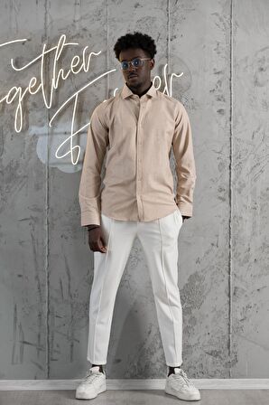 Advante Slimfit Yazlık Düz Pamuklu Gömlek