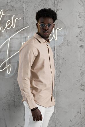 Advante Slimfit Yazlık Düz Pamuklu Gömlek