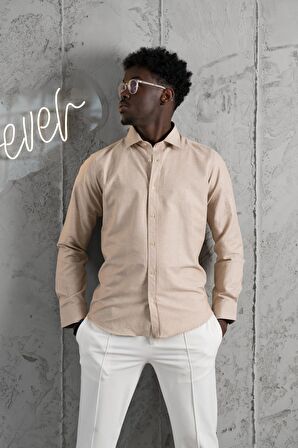 Advante Slimfit Yazlık Düz Pamuklu Gömlek