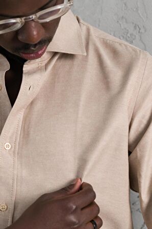 Advante Slimfit Yazlık Düz Pamuklu Gömlek