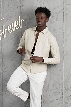 Advante Slimfit Yazlık Düz Pamuklu Gömlek
