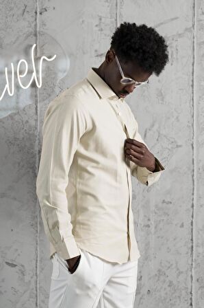 Advante Slimfit Yazlık Düz Pamuklu Gömlek