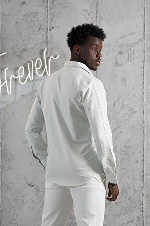 Advante Slimfit Yazlık Düz Pamuklu Gömlek