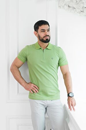 Paul Martin Fermuarlı Polo Yaka %100 Pamuk Regular Fit T-shirt