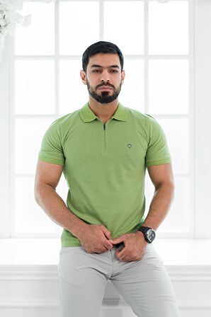 Paul Martin Fermuarlı Polo Yaka %100 Pamuk Regular Fit T-shirt