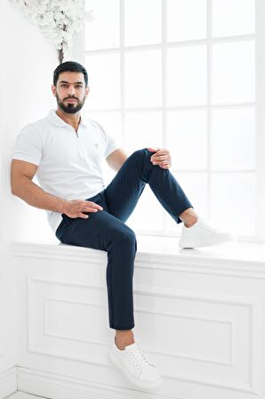 Paul Martin Fermuarlı Polo Yaka %100 Pamuk Regular Fit T-shirt