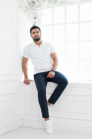 Paul Martin Fermuarlı Polo Yaka %100 Pamuk Regular Fit T-shirt