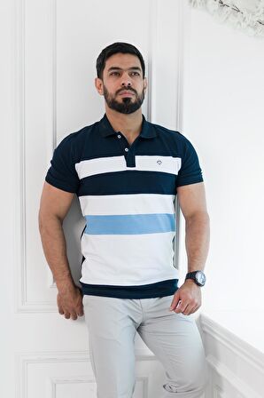 Paul Martin Polo Yaka %100 Pamuk Parça Desenli Regular Fit T-shirt