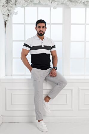 Paul Martin Polo Yaka %100 Pamuk Parça Desenli Regular Fit T-shirt
