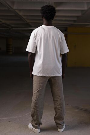 Bisiklet Yaka %100 Pamuklu Oversize (Geniş Model) T-shirt
