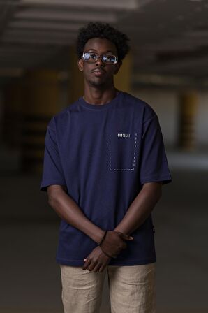 Bisiklet Yaka %100 Pamuklu Arkası Baskılı Oversize (Geniş Model) T-shirt