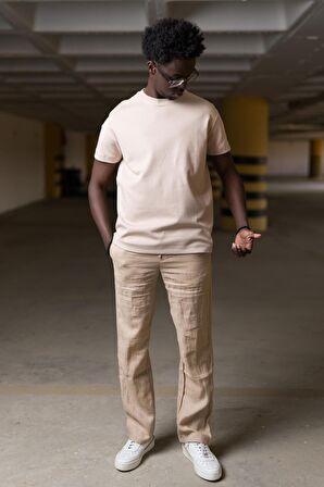 Bisiklet Yaka %100 Pamuklu Basic Oversize (Geniş Model) T-shirt