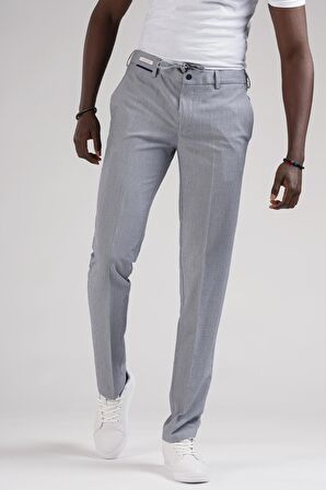 Ecer Slimfit Beli Yarım Lastikli Ve İplikli İnce Çizgili Yazlık Jogger Pantolon