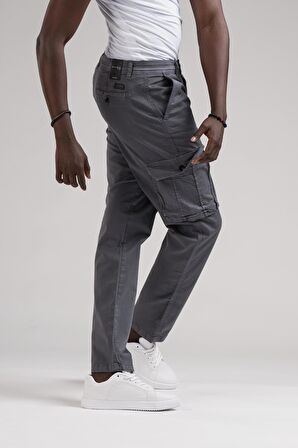 FBI Jeans Mevsimlik Kanvas Kumaş Regular Fit Boru Paça Kargo Pantolon