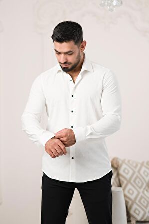 Paul Martin Pamuklu Regular Fit Desenli Yazlık Uzun Kol Gömlek