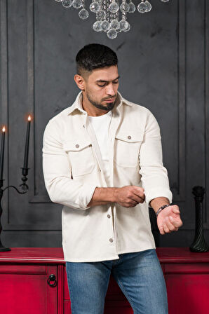 Advante Slimfit Çift Kapak Cepli Astarsız Kaşe Gömlek