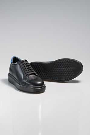 Kalın Kauçuk Taban Deri Erkek Sneakers Ayakkabı