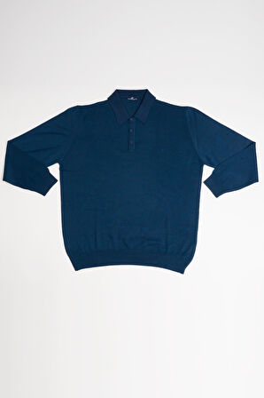 Woolen World Polo Yaka Battal (Büyük Boy) Yünlü Triko Kazak 