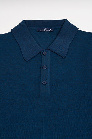 Woolen World Polo Yaka Battal (Büyük Boy) Yünlü Triko Kazak 