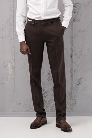 Ecer Regular Fit Düz Kalın Kışlık Gabardin Yan Cepli Pantolon