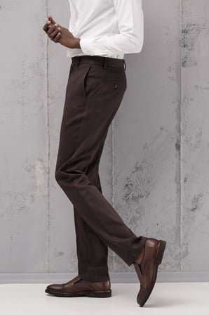 Ecer Regular Fit Düz Kalın Kışlık Gabardin Yan Cepli Pantolon