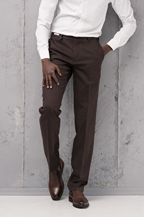 Ecer Regular Fit Düz Kalın Kışlık Gabardin Yan Cepli Pantolon