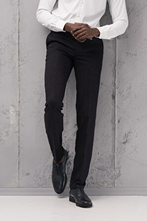 Ecer Regular Fit Düz Kalın Kışlık Gabardin Yan Cepli Pantolon