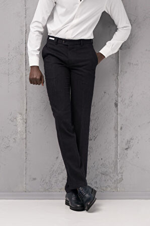 Ecer Regular Fit Düz Kalın Kışlık Gabardin Yan Cepli Pantolon