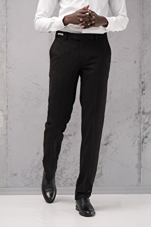 Ecer Regular Fit Düz Kalın Kışlık Gabardin Yan Cepli Pantolon