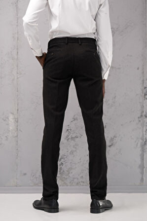 Ecer Regular Fit Düz Kalın Kışlık Gabardin Yan Cepli Pantolon
