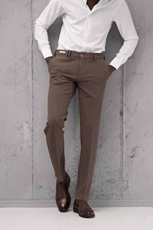 Ecer Regular Fit Yan Cepli Kışlık Gofre Kumaş Pantolon