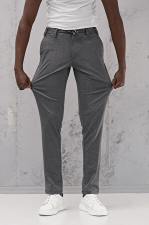 Beli Lastikli ve İplikli Rayon Kumaş Regular Fit Likralı Jogger Pantolon