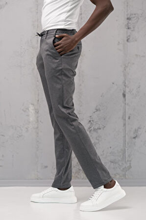 Beli Lastikli ve İplikli Rayon Kumaş Regular Fit Likralı Jogger Pantolon