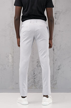 Beli Lastikli ve İplikli Armürlü Slimfit Pamuklu Likralı Jogger Pantolon