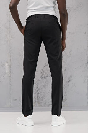 Beli Lastikli ve İplikli Armürlü Slimfit Pamuklu Likralı Jogger Pantolon