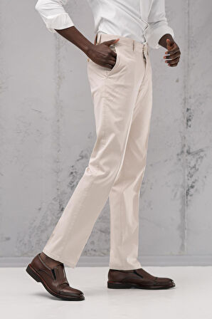 Regular Fit Pamuklu Yan Cep Klasik Yazlık Gabardin Pantolon 