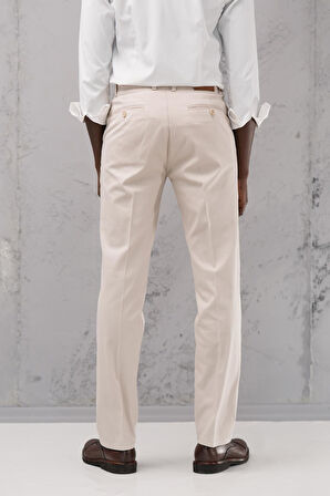 Regular Fit Pamuklu Yan Cep Klasik Yazlık Gabardin Pantolon 