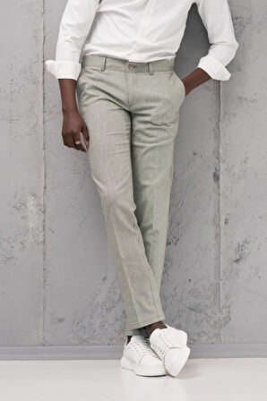 Slimfit Pamuklu Yan Cep Yazlık Gabardin Pantolon 