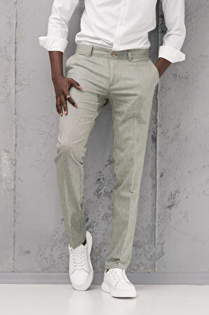 Slimfit Pamuklu Yan Cep Yazlık Gabardin Pantolon 