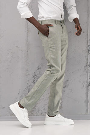 Slimfit Pamuklu Yan Cep Yazlık Gabardin Pantolon 
