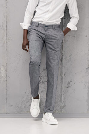 Slimfit Pamuklu Yan Cep Yazlık Gabardin Pantolon 