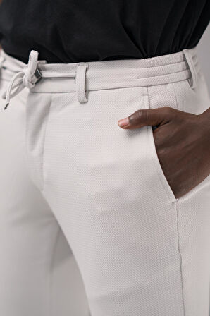 Slimfit Armürlü Full Likralı Esnek Beli Lastikli Yazlık Jogger Pantolon 