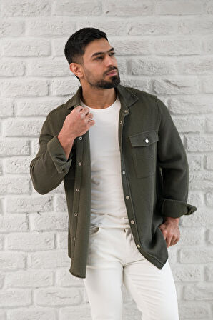 Paul Martin Çıtcıtlı Kapak Cepli Örgülü Rahat Kesim Gömlek