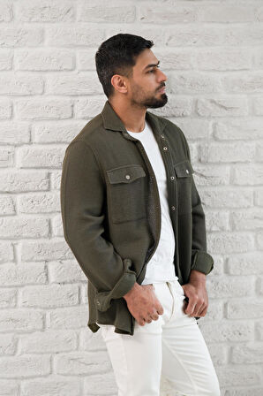 Paul Martin Çıtcıtlı Kapak Cepli Örgülü Rahat Kesim Gömlek